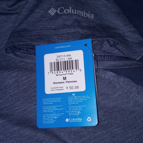 *PD/HP* New Columbia OMNI-SHADE, OMNI-WICK Spring Ave Dress, size M - Picture 7 of 8